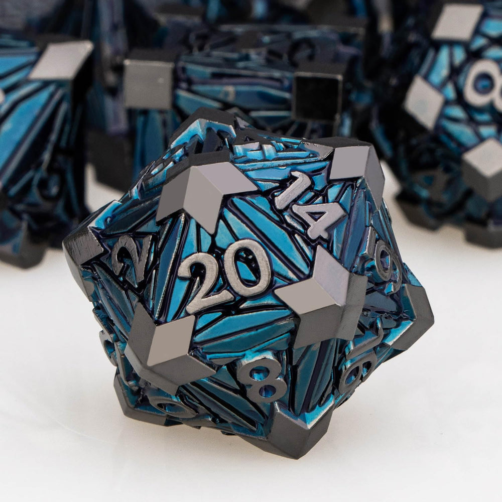 ORIFANTOU Crystal Shards DND dice box; compact storage for on-the-go RPG sessions.