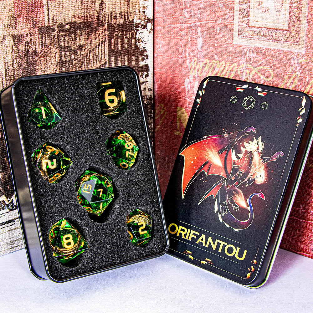 ORIFANTOU Resin dice detail, vivid patterns for immersive game nights