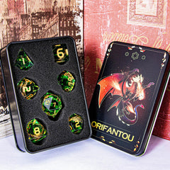 ORIFANTOU Resin dice detail, vivid patterns for immersive game nights