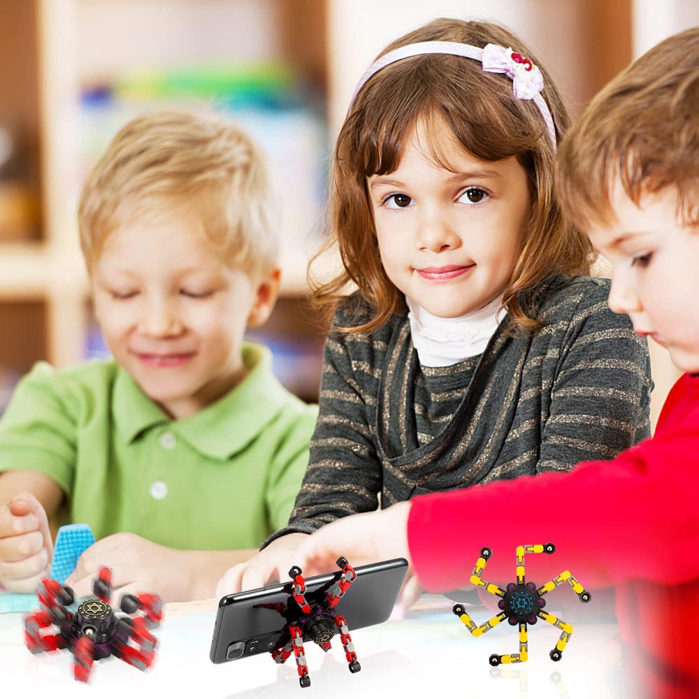 Original Ecology fidget spinner reshaping into a robot-like form during play.