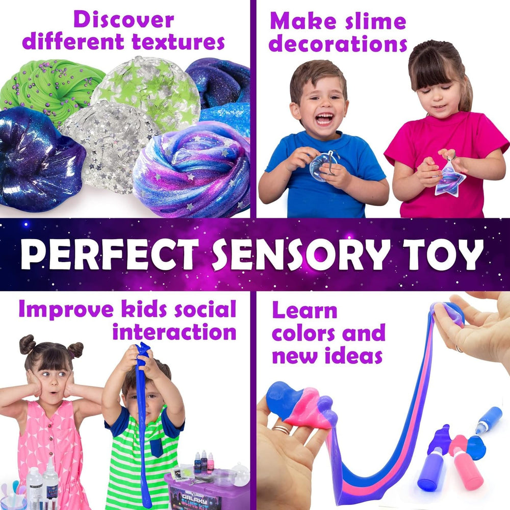 Original Stationery Galaxy Slime Kit galactic glitter adds sparkle to slime