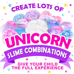 Original Stationery Mini Unicorn Slime Kit glitter accents, adds sparkle to DIY crafts.