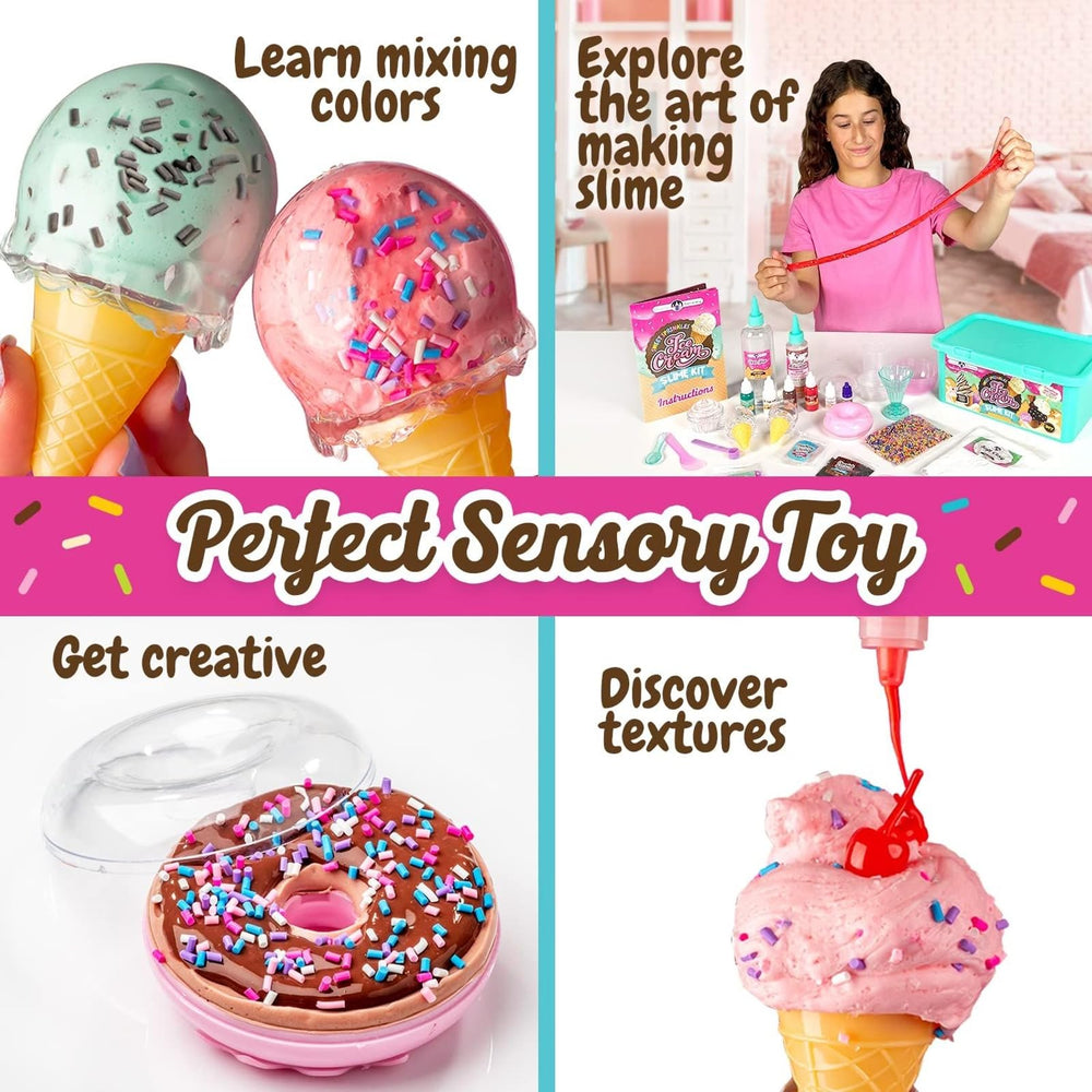 Original Stationery Sweet Sprinkles Ice Cream Slime Kit, chocolate scent, sensory play