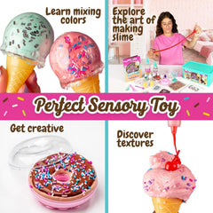 Original Stationery Sweet Sprinkles Ice Cream Slime Kit, chocolate scent, sensory play