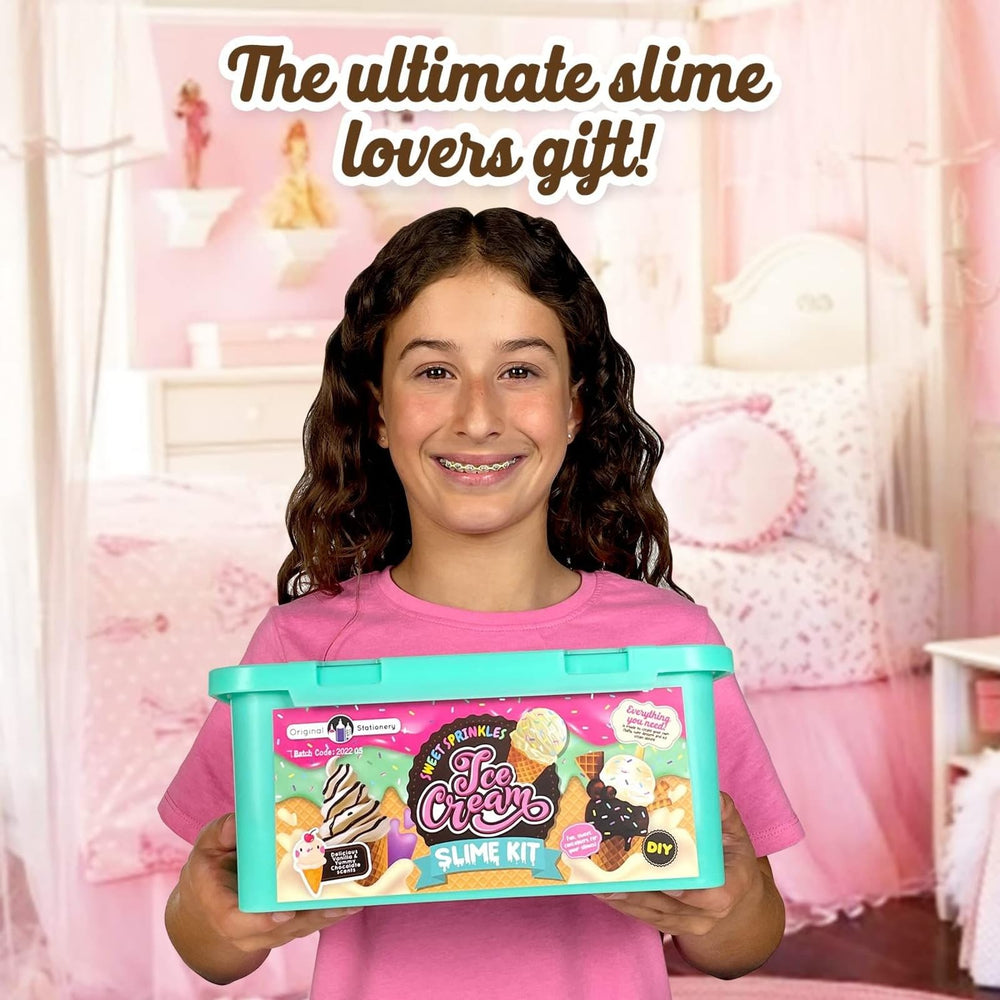 Original Stationery Sweet Sprinkles Ice Cream Slime Kit, family crafting, collaborative project