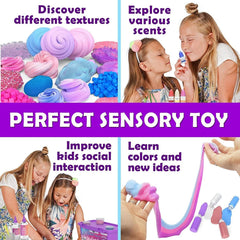 Original Stationery Unicorn Slime Kit multicolor slime showcases glow-in-the-dark magic during play