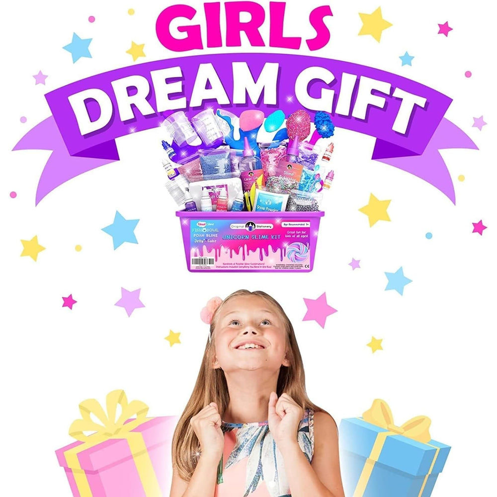 Original Stationery Unicorn Slime Kit unicorn-theme elements boost imaginative storytelling and art