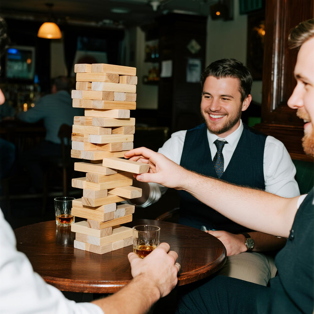 Orizliztion tower at night game fosters social interaction.