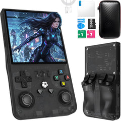 OROMVO R36MAX handheld front view for portable retro gaming on the go.