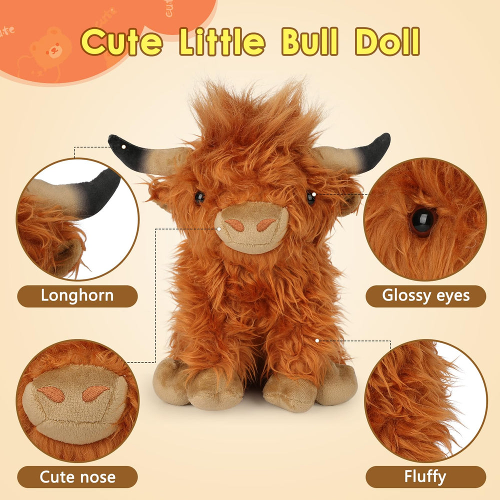 OROZCOR Highland Cow plush care tips to restore fluff.