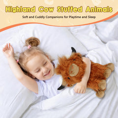 OROZCOR Highland Cow plush gift-ready packaging for birthdays.