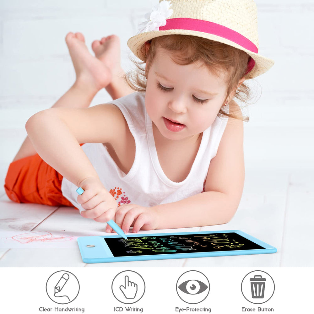 ORSEN 10-inch LCD doodle board side view showcasing portable travel-friendly design