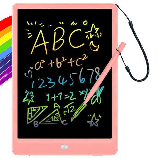 ORSEN LCD Writing Tablet front view in pink invites kids to doodle