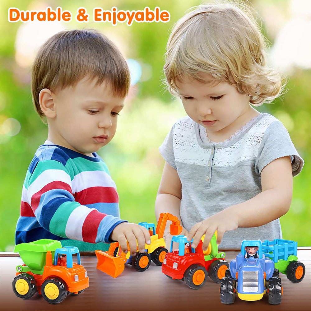 ORWINE cement mixer toy colorful friction-powered vehicle for early engineering play.