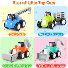ORWINE Inertia Trucks bulldozer and excavator toy encourages imaginative construction play