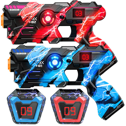 OSALON laser tag guns set 2 in action for backyard battles