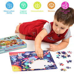 OSBOO wooden puzzle dinosaurs 48pc enhances problem solving
