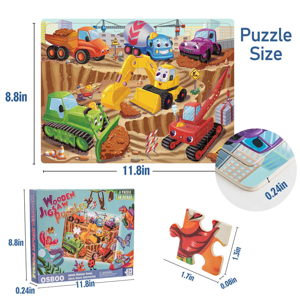 OSBOO wooden puzzle insects 48pc builds coordination and focus