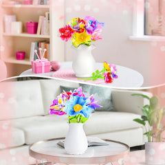 Osllate DIY flower kit assembly shows contents and setup.
