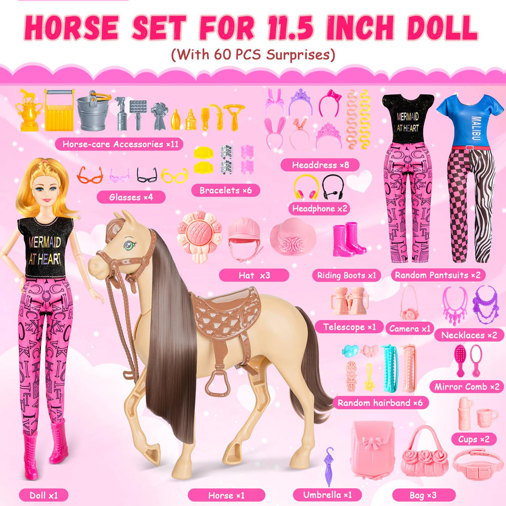Osllate horse with movable head shows different riding poses