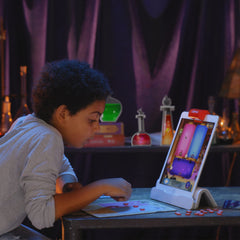 Osmo Card Duel scene reinforces greater than and less than concepts