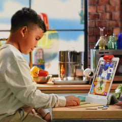 Osmo Math Wizard family learning moment with hands-on geometry