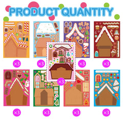 OTAITY self-adhesive gingerbread stickers for smooth surfaces and easy repositioning.