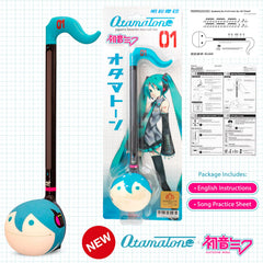 Otamatone Hatsune Miku battery-powered setup uses three AAA cells.