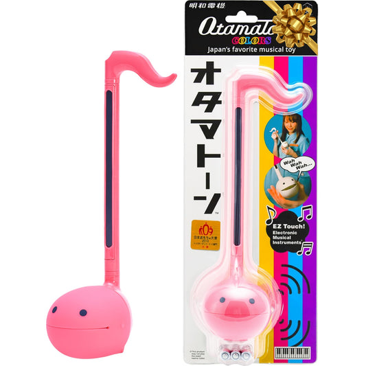 Otamatone Classic hot pink front view shows a compact travel-ready design