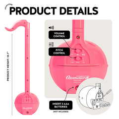 Otamatone Classic hot pink squeezable cheeks enable playful vibrato