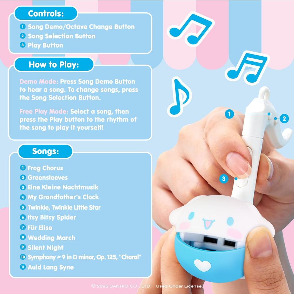 Otamatone Melody Kuromi edition, stylish toy for expressive sound play and imagination.