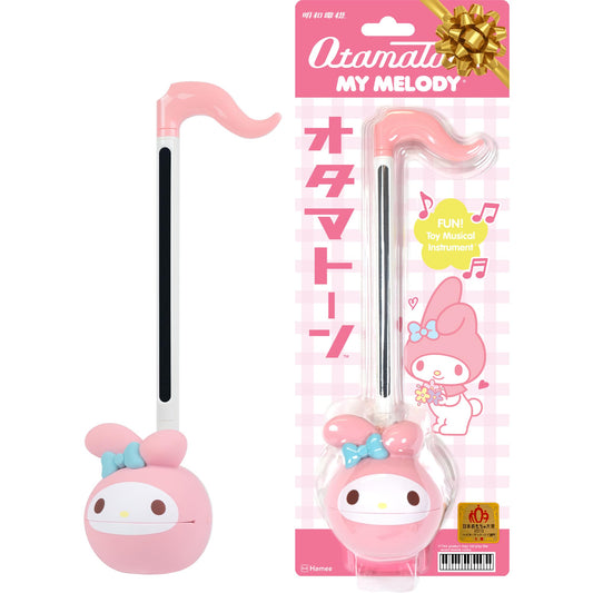 Otamatone Sanrio My Melody edition design on display, ideal for portable playful music sessions.