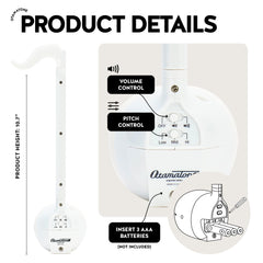 Otamatone White portable design ideal for on-the-go musical sessions.