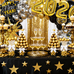 OTLGEUA foil-22-inch balloons add metallic shine to your arch.