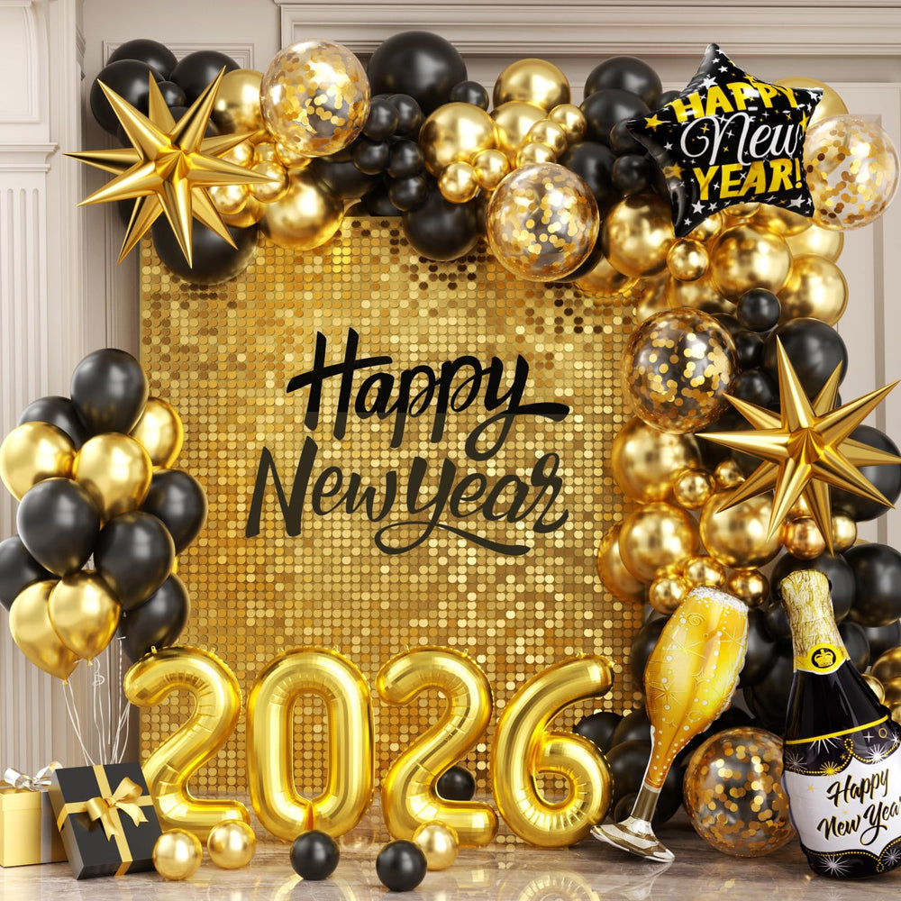 OTLGEUA New Years arch kit content for a stylish party backdrop.