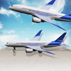 OTONOPI die-cast model plane blue wings and decals close-up