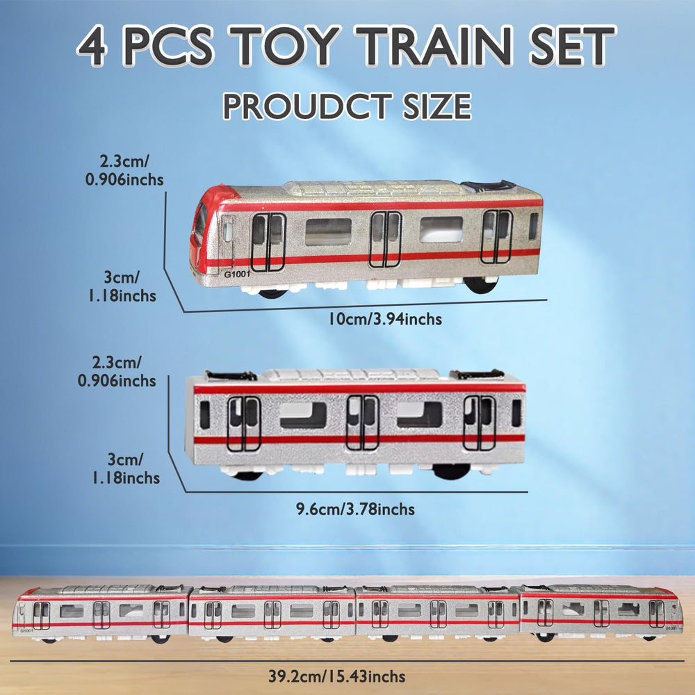 OTONOPI alloy bullet trains with magnetic connectors shown for easy linking