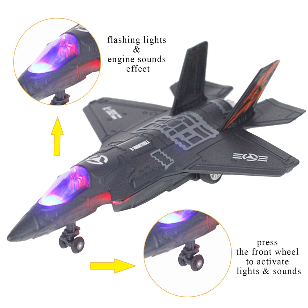 OTONOPI F-35 lights and sounds feature adds immersive realism during imaginative play.
