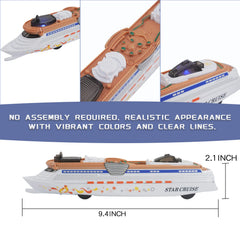 OTONOPI durable plastic ocean liner toy tolerates energetic kid play.