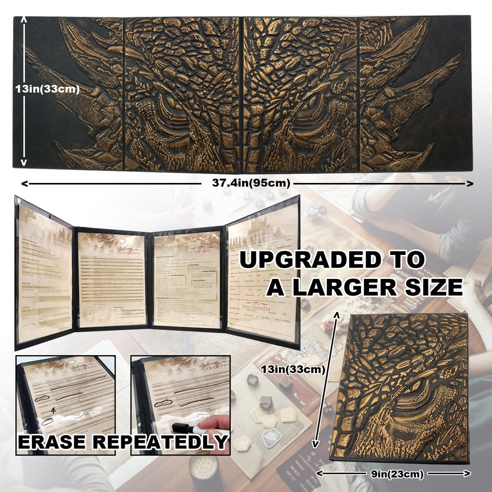 oTTRPGo DND DM Screen unfolded wide layout supports planning sessions.