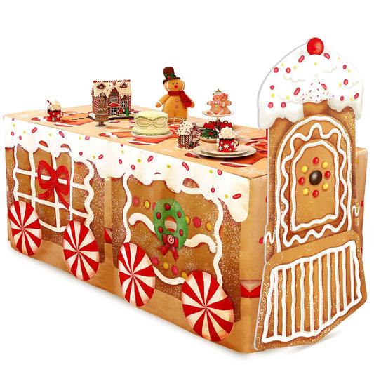 Oudain gingerbread house cutout on KT board for festive classroom decor