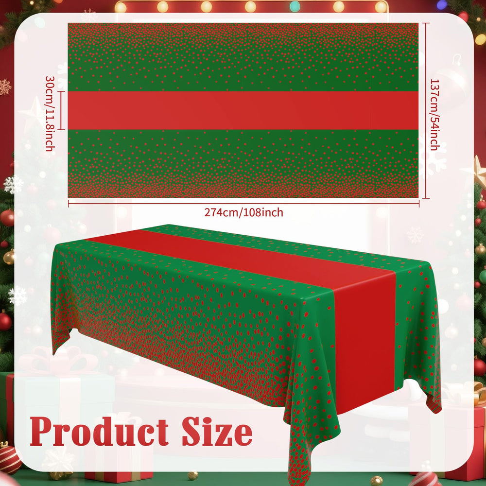 Oudain tablecloth with red dots demonstrates festive color for celebrations.