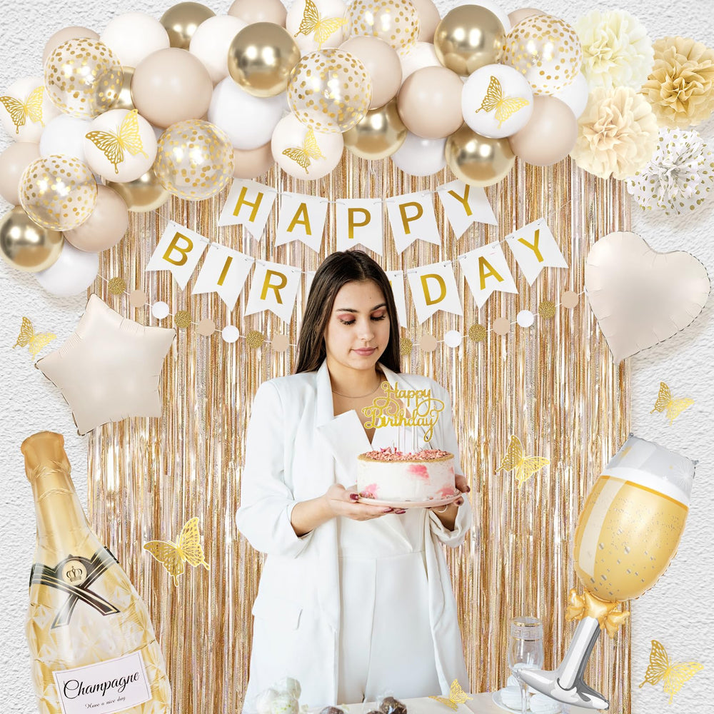 Ouddy Life White Gold Balloons Pack provides sturdy latex for lasting decor