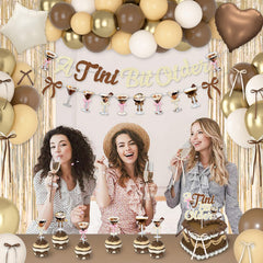 Ouddy Party foil balloons elevate centerpieces with metallic shimmer.