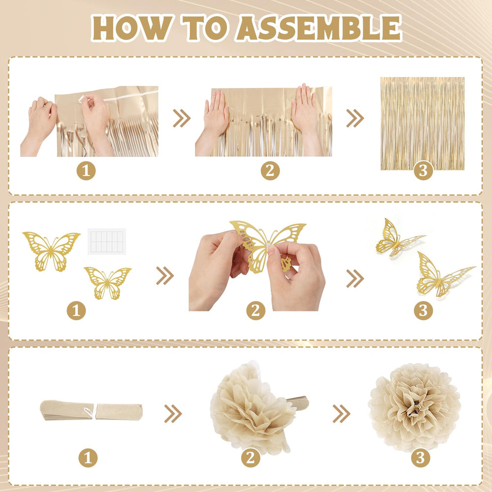 Ouddy Party fringe curtain frames entry or backdrop with shimmer