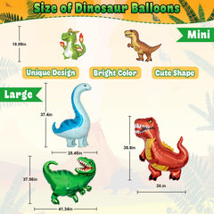 Ouddy Party leaf foil balloons enhance safari atmosphere and color.