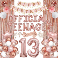 Ouddy Party rose gold 13th birthday crown adds regal flair to the celebration