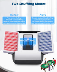 OUFUYU shuffler with retractable wings for varying card sizes