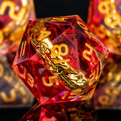 OUKELANWO red gold dice shine with sharp edges for standout gameplay moments.