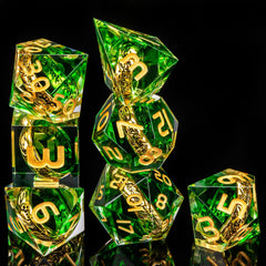 OUKELANWO ring-themed dice closeup with polished edges for satisfying rolls.